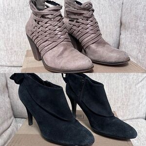 Bundle of 2 shoes ankle booties heel 7